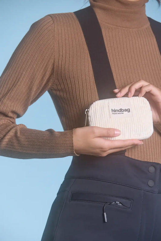 PORTE MONNAIE VELOURS BEIGE - HINDBAG