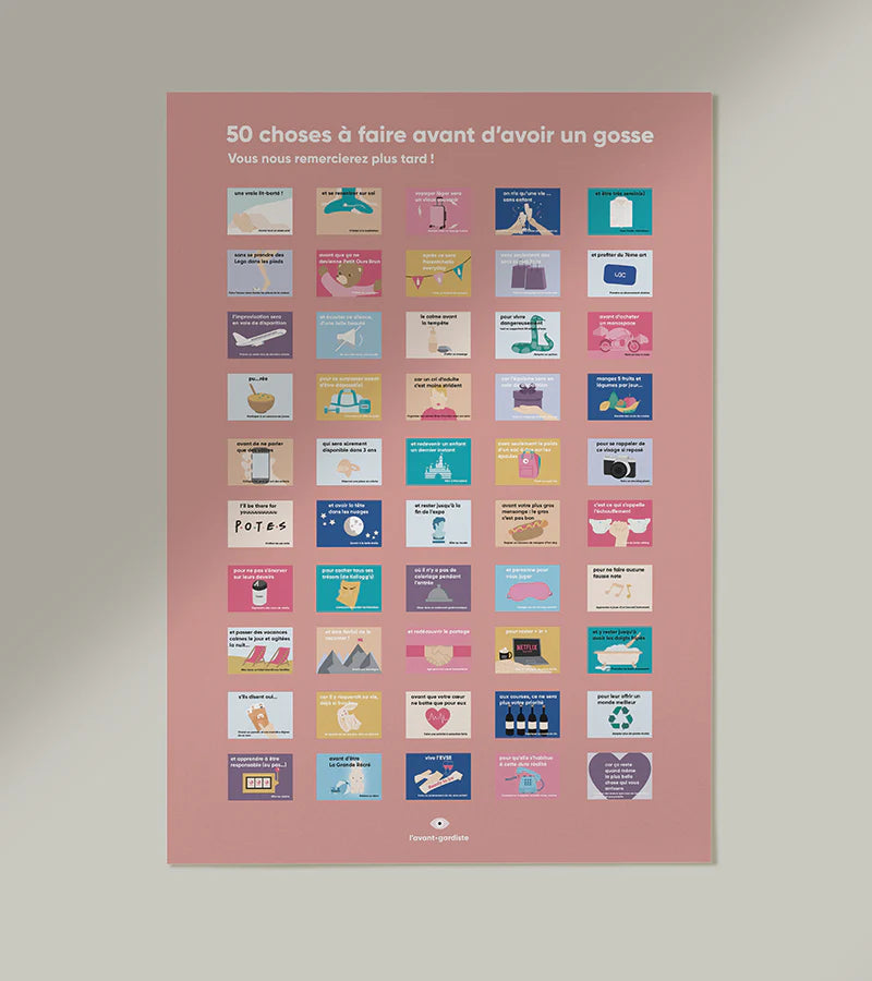 POSTER - 50 CHOSES - 50X70CM - L'AVANT GARDISTE