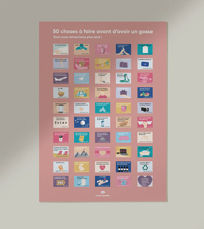 POSTER - 50 CHOSES - 50X70CM - L'AVANT GARDISTE