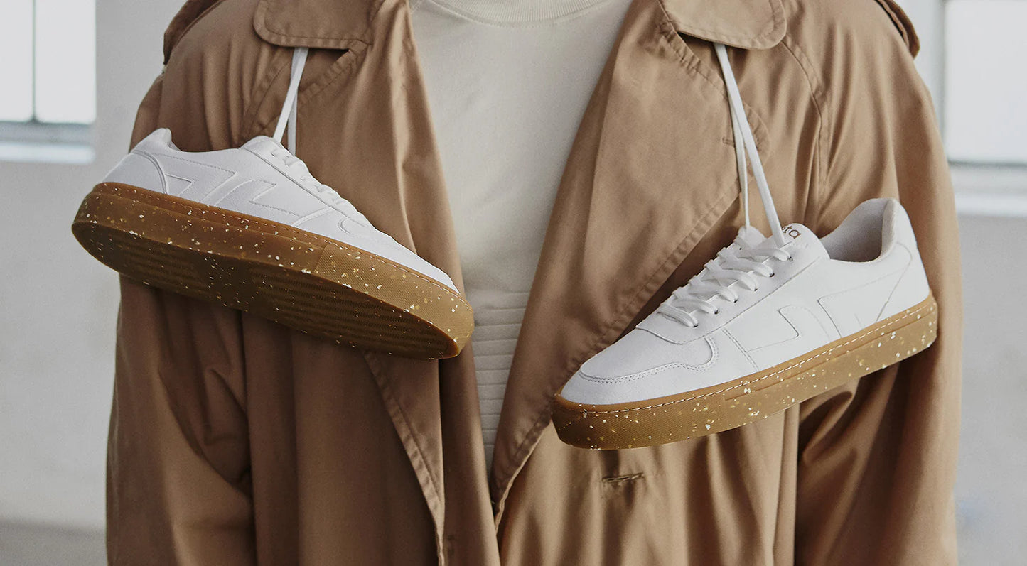BASKETS VEGAN ALPHA BICOLORS CAMEL - ZETA SHOES