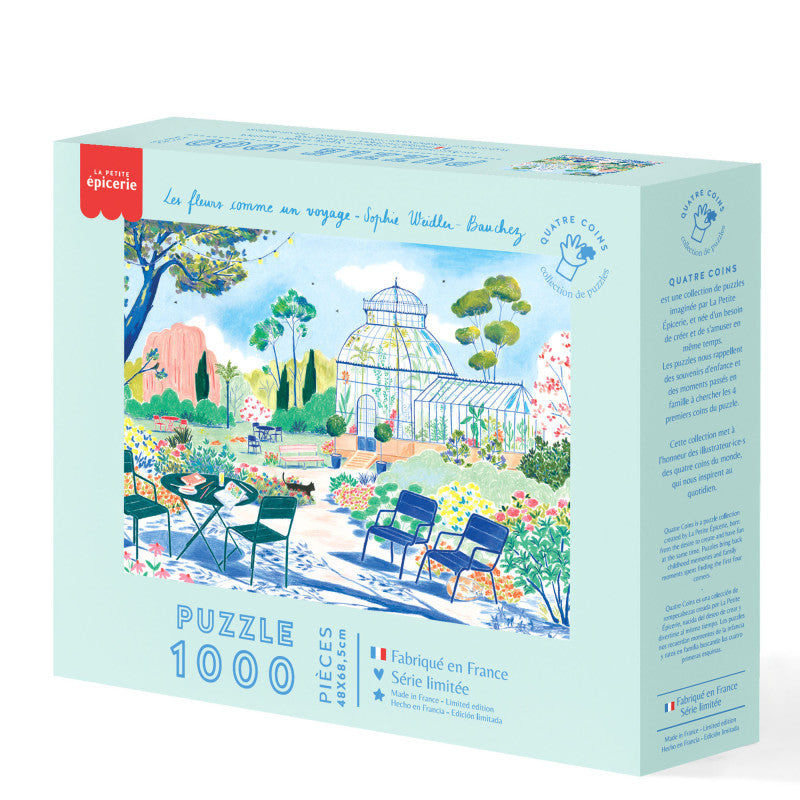 PUZZLE 1000 PIECES Les fleurs comme un voyage par Sophie Weidler-Bauchez -  LA PETITE EPICERIE