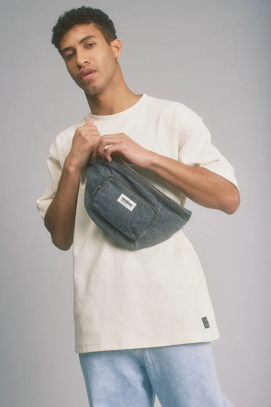SAC BANANE SOFIA DENIM GRIS - HINBAG