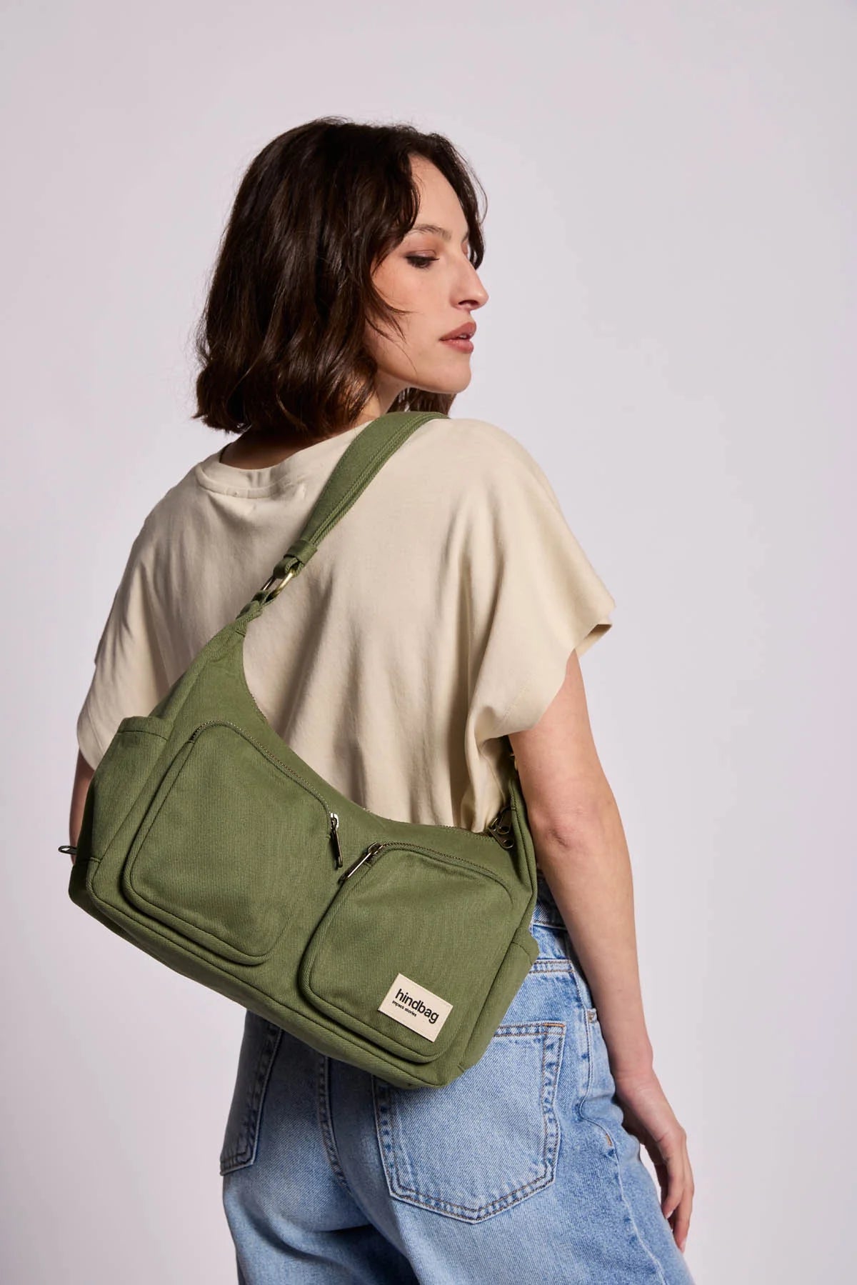 SAC MULTIPOCKET EMILE OLIVE - HINDBAG