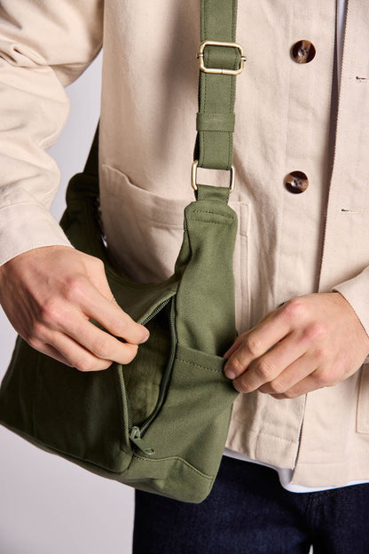 SAC MULTIPOCKET EMILE OLIVE - HINDBAG