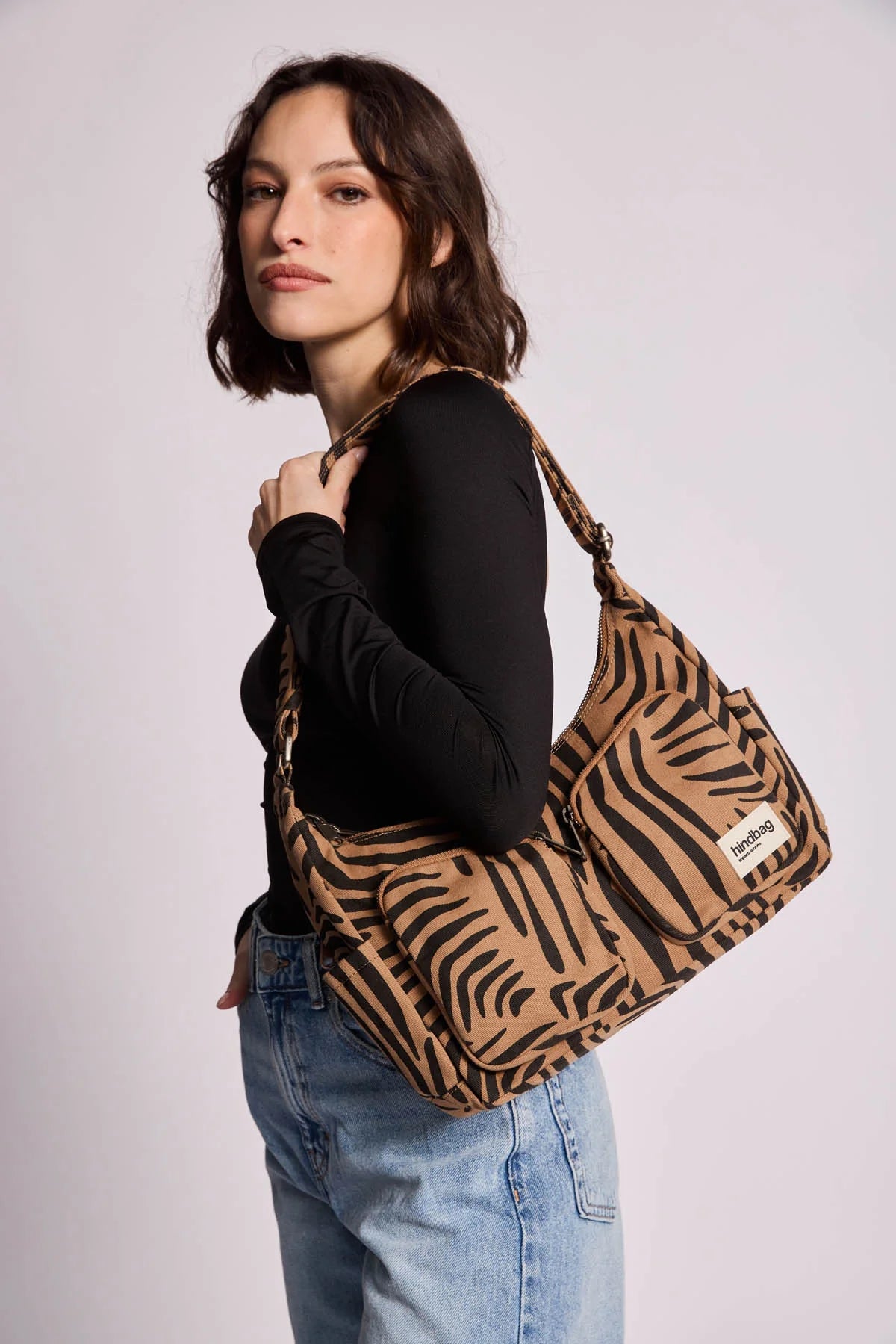 SAC MULTIPOCKET EMILE ZEBRE CANELLE - HINDBAG