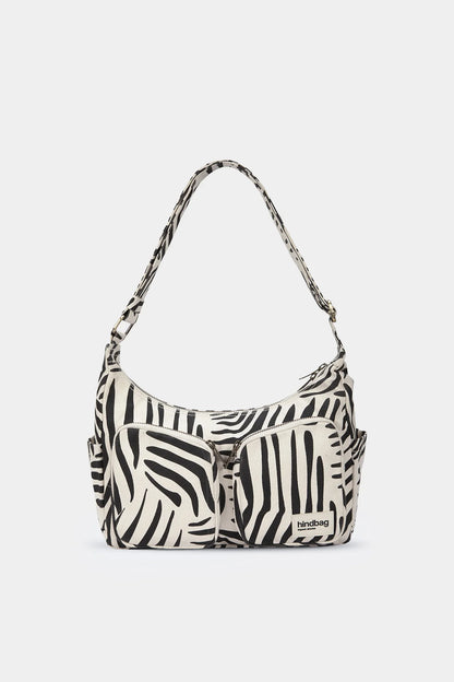 SAC MULTIPOCKET EMILE ZEBRE ECRU - HINDBAG